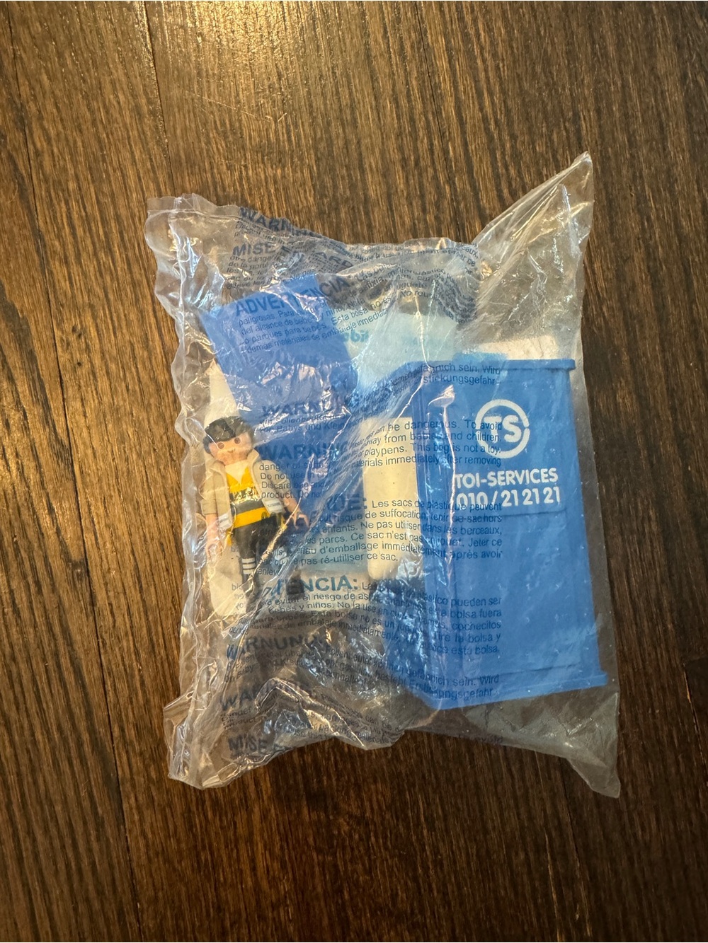 Playmobil Blue Portable Toilet Playset with Construction Worker 9844 - Picture 3 of 6